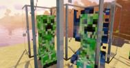 Shown: A close-up of the Creepy bois (Image via Minecraft)
